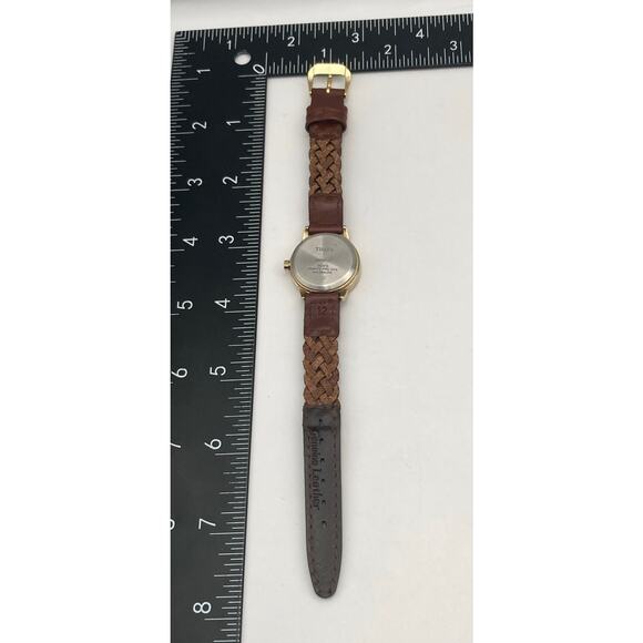 Timex Indiglo Ladies Watch 25mm - New Braided Leather Band -New Battery - WR 30m - Picture 8 of 9